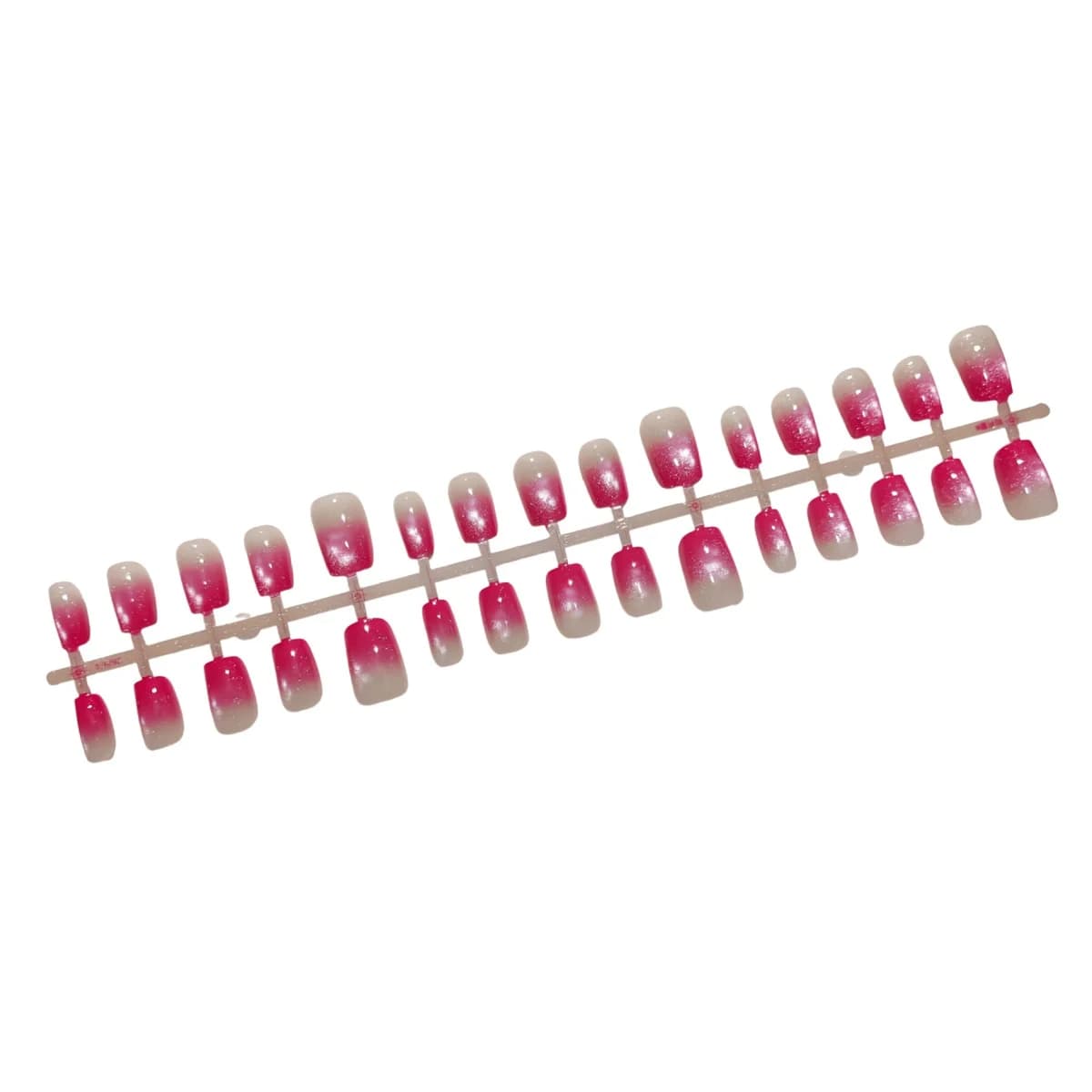 Unhas Postiças Cat Eye Degradê Rosa Rose Curtas Formato Bailarina