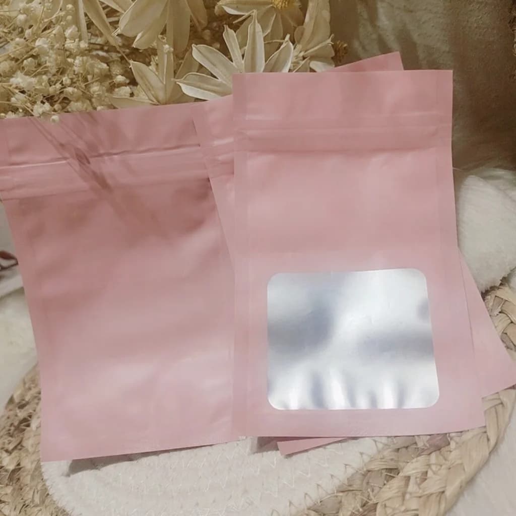 Sacos Plásticos Ziplock Foscos para Ferramentas de Unha e Unhas Postiças