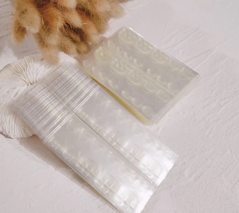 Adesivos Duplos Transparentes para Unhas dos Pés Postiças, 24 Unidades