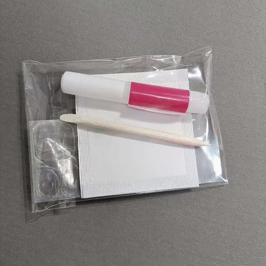 Kit de Ferramentas para Unhas Postiças com Adesivos, Lixa e Removedor